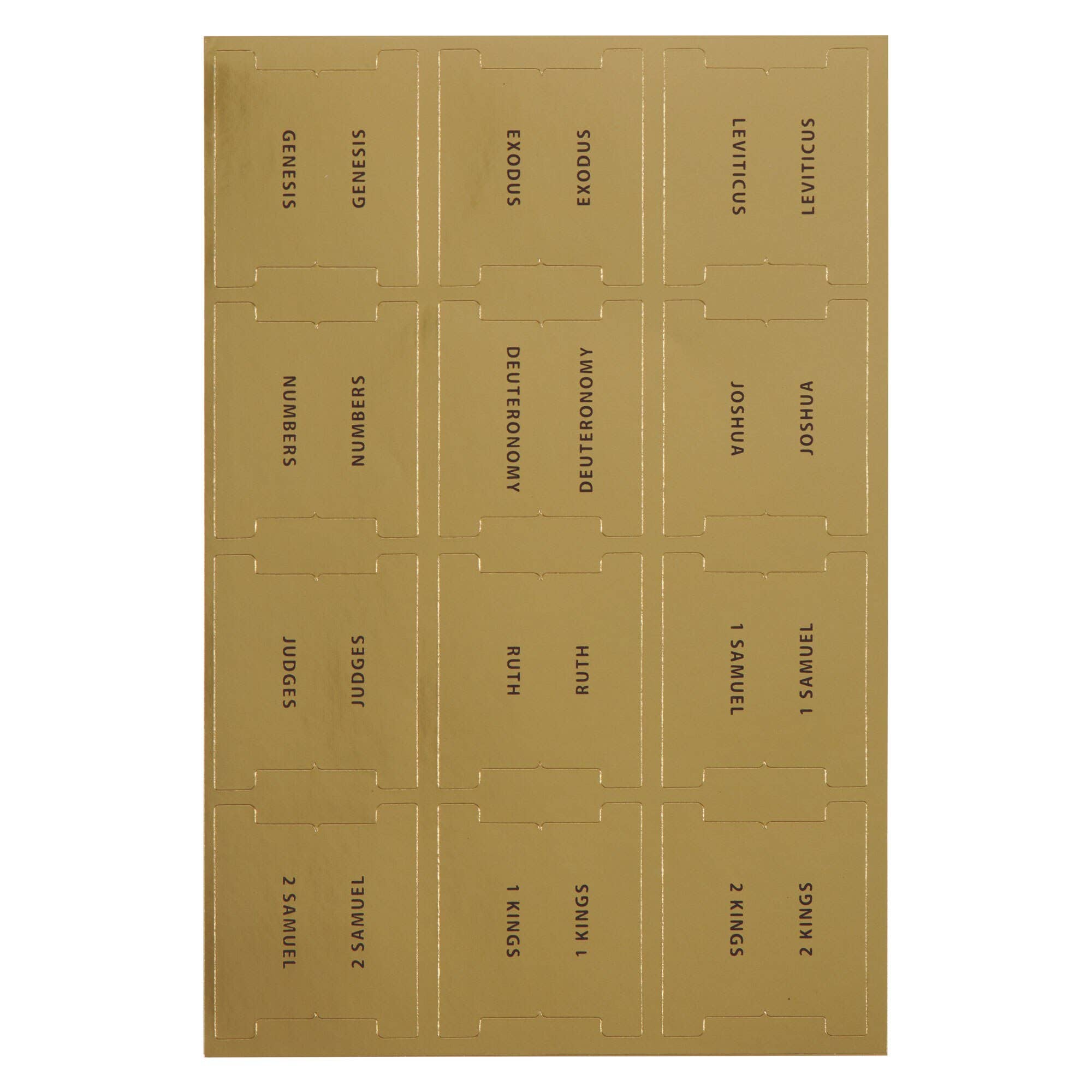 Christian Art Gifts - Bible Indexing Tabs Gold Foil w/Black Print