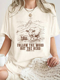 Rosa Clothing - Follow The Word Not The Herd Graphic Crew Tees