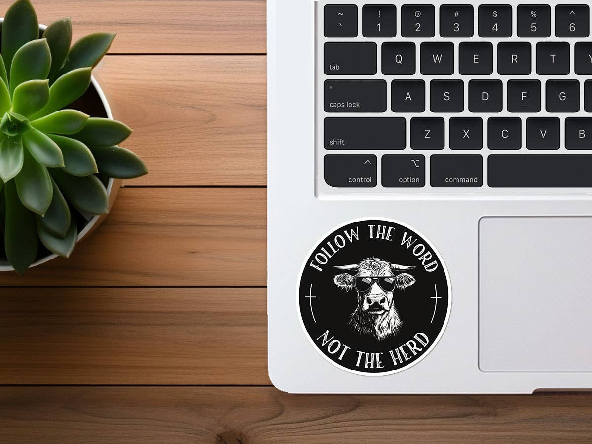 Missional Merch - Follow the Word, Not the Herd | Funny Sticker | Christian