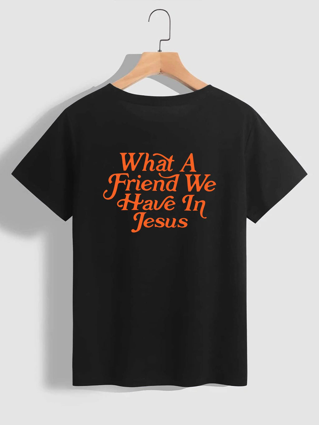 Rosa Clothing - WHAT A FRIEND IN JESUS letter printe tee overfit T-Shirt