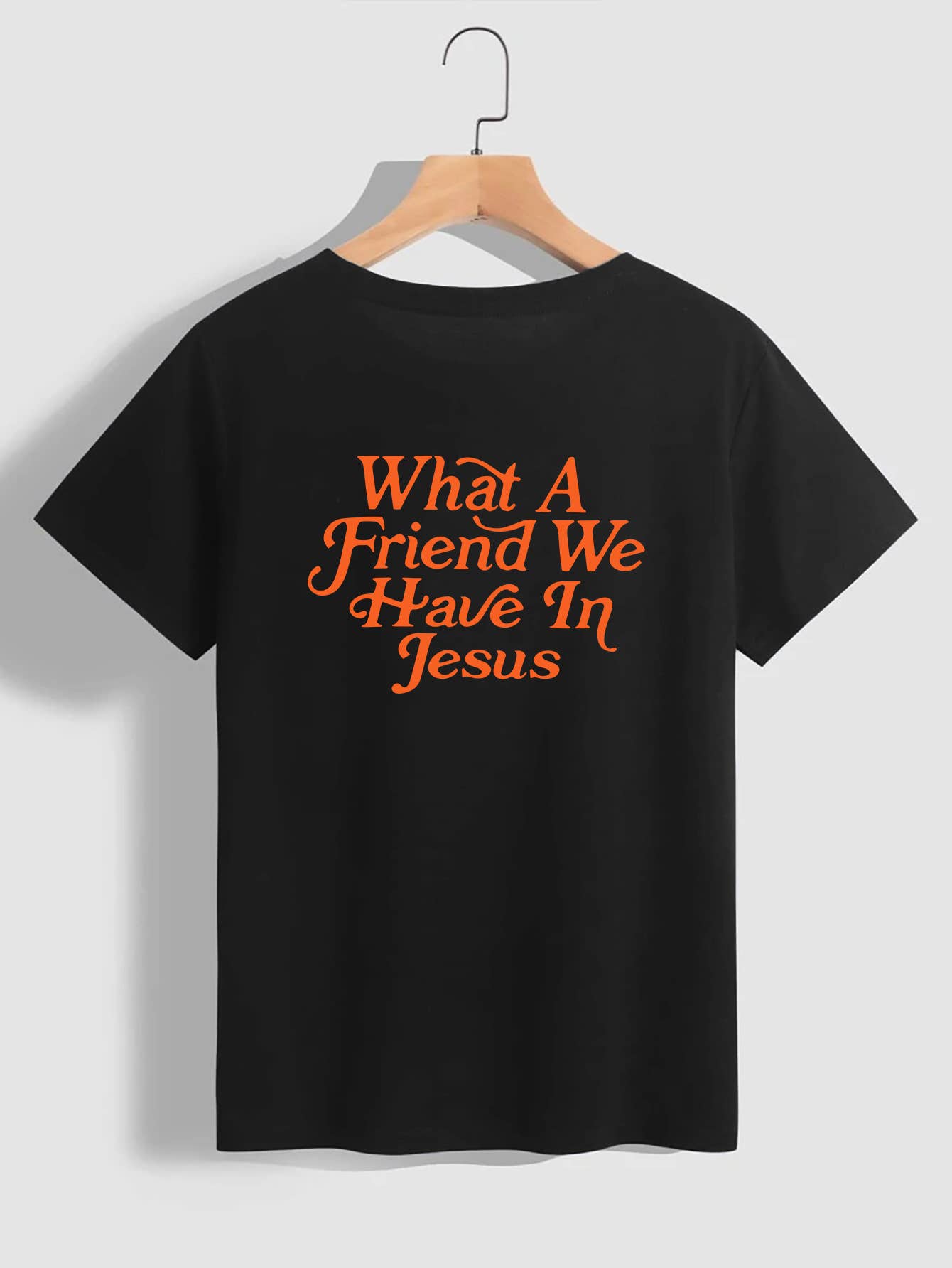 Rosa Clothing - WHAT A FRIEND IN JESUS letter printe tee overfit T-Shirt