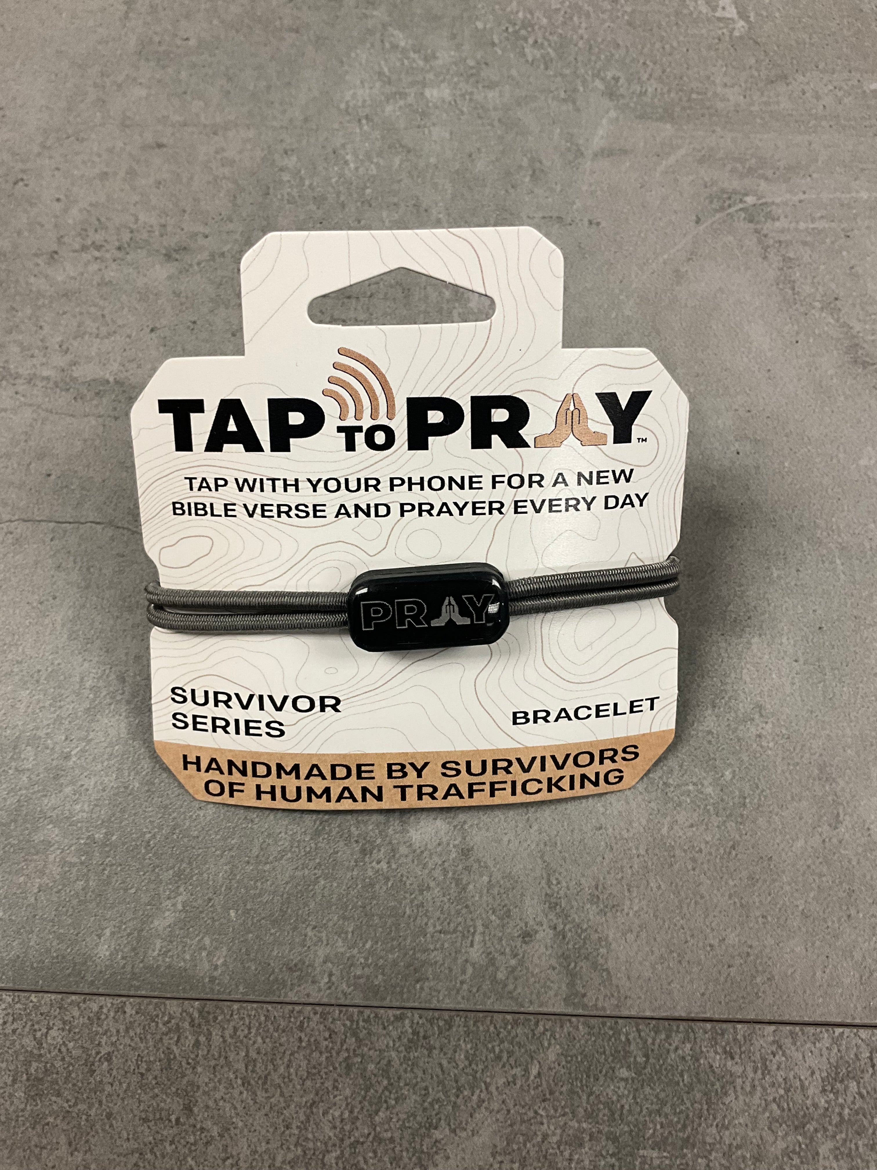 Tap to Pray Survivor Series Tactical Bracelet Slate Pray