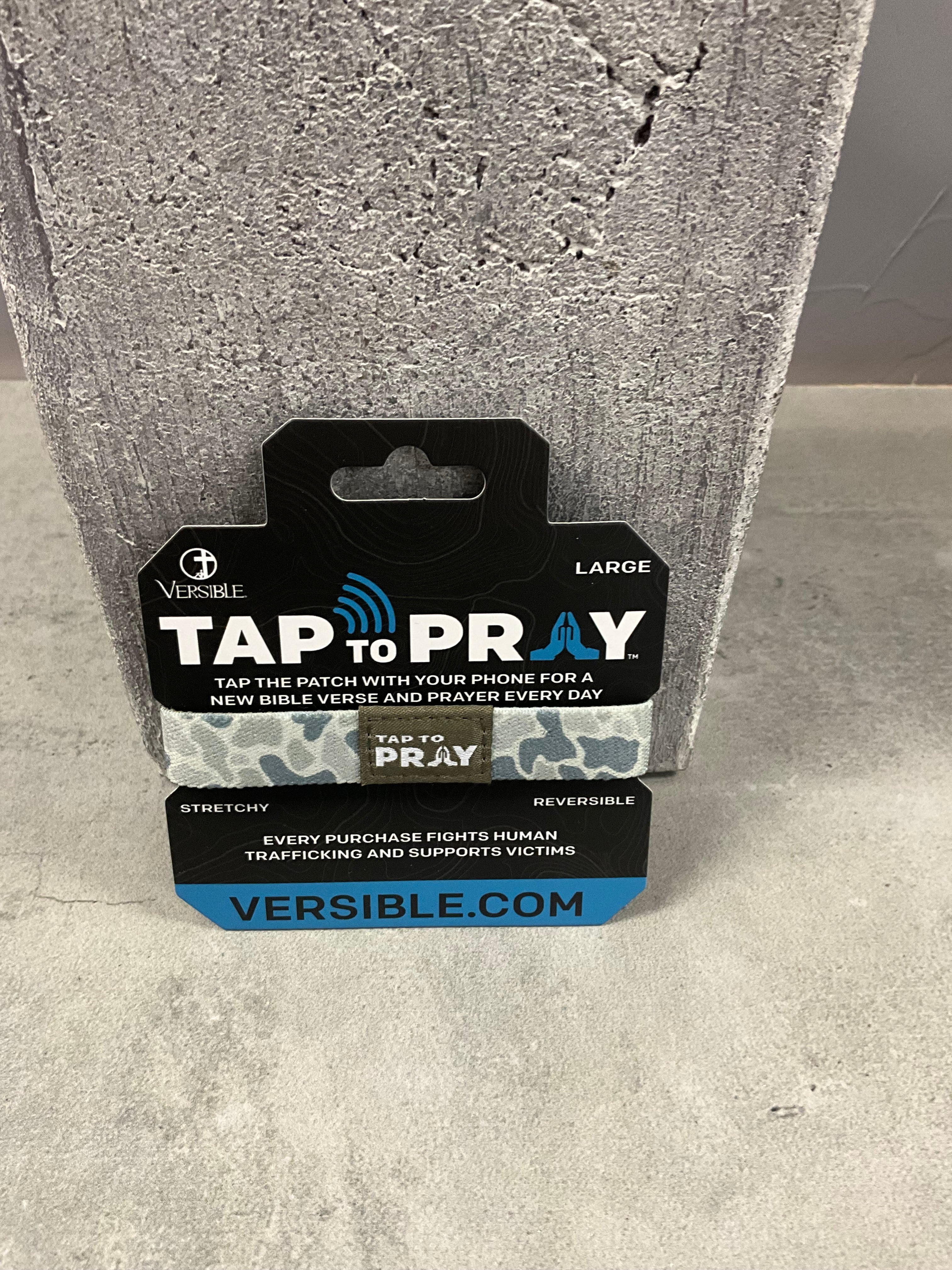 Tap to Pray Wristband River Rock