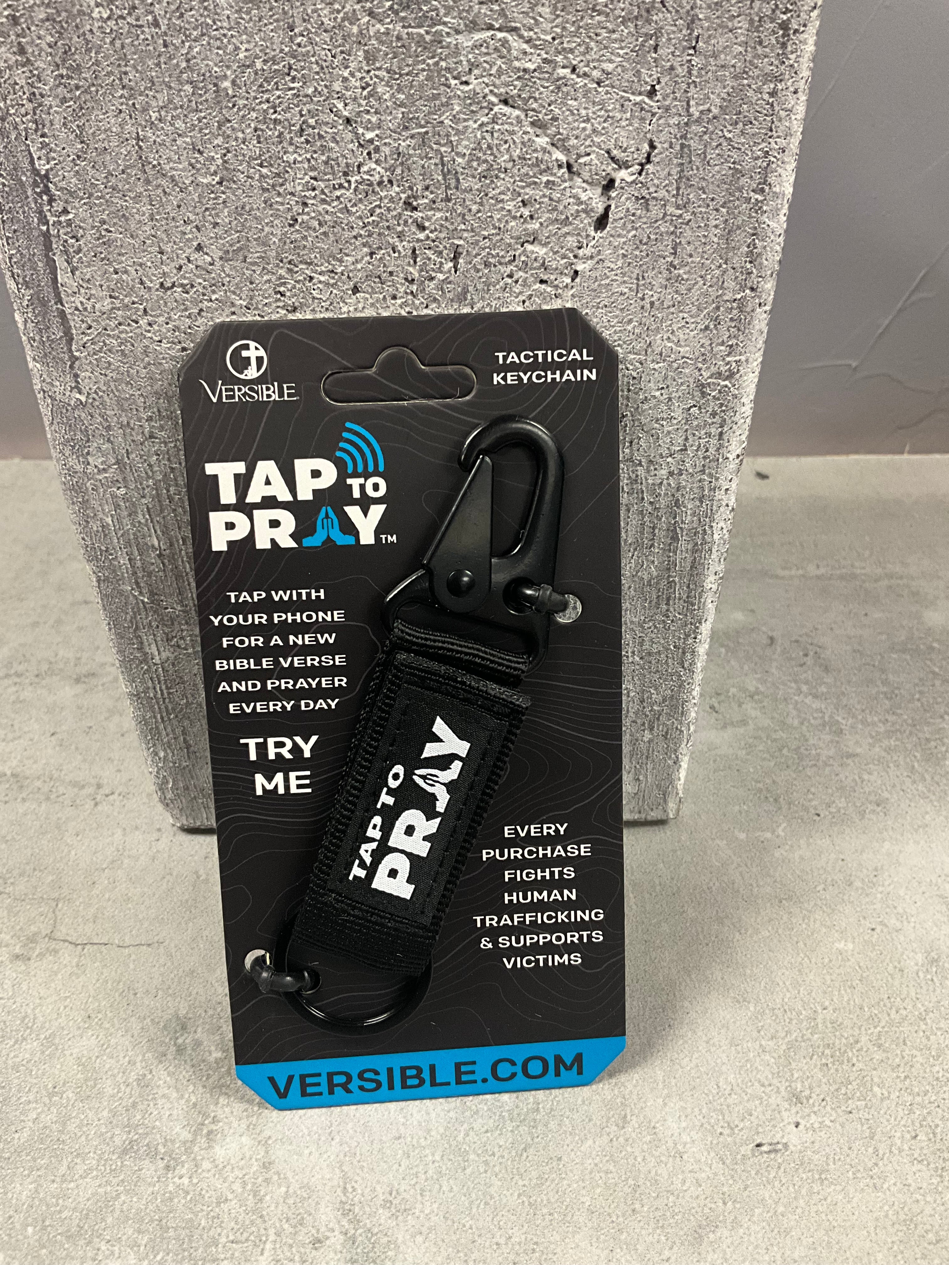 Tap to Pray Tactical Carabiner Keychain