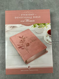 Devotional Bible NLT for Women Faux Leather Pink