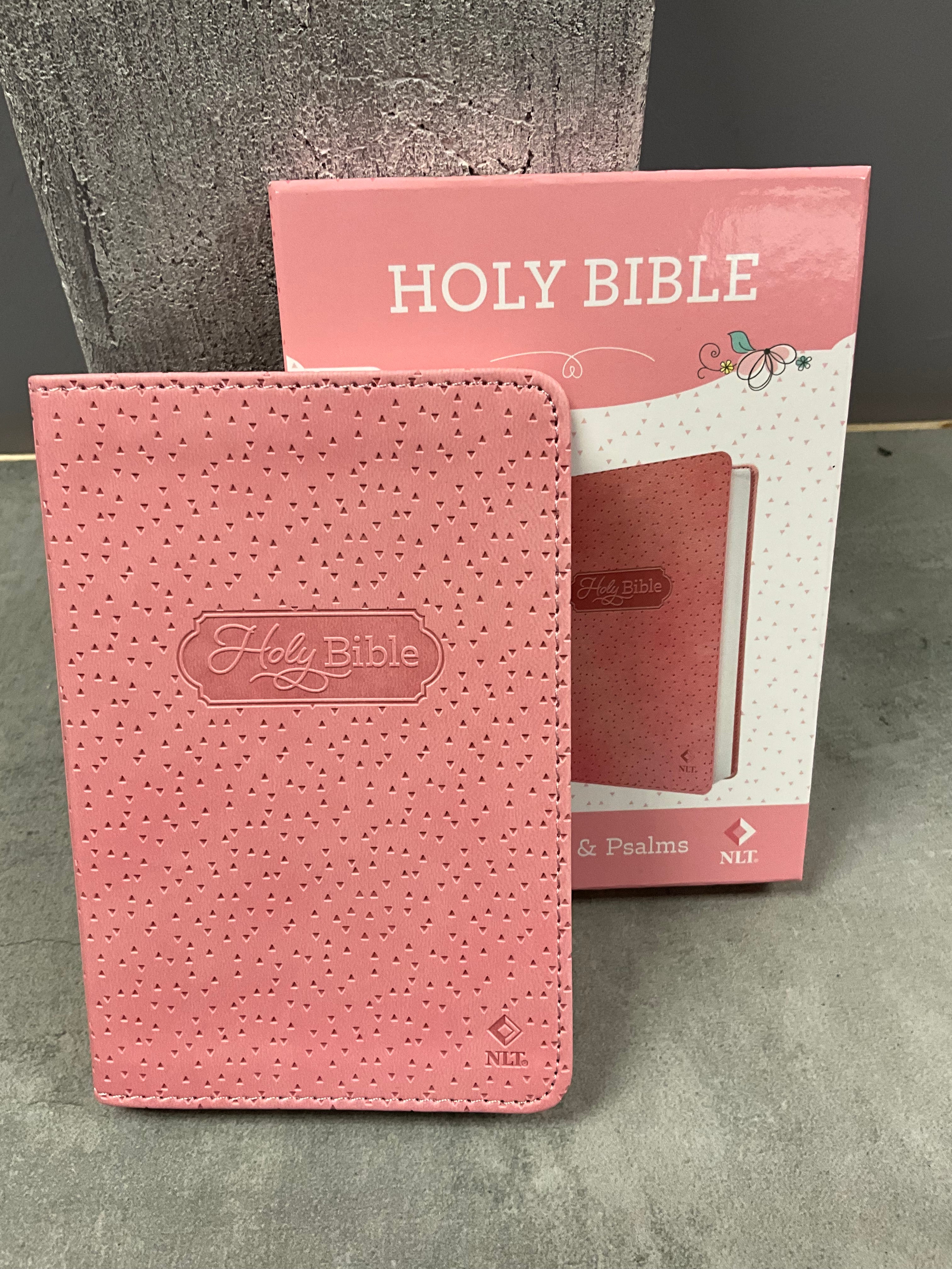 Bible NLT Infant NEW Test Fox Leather Pink