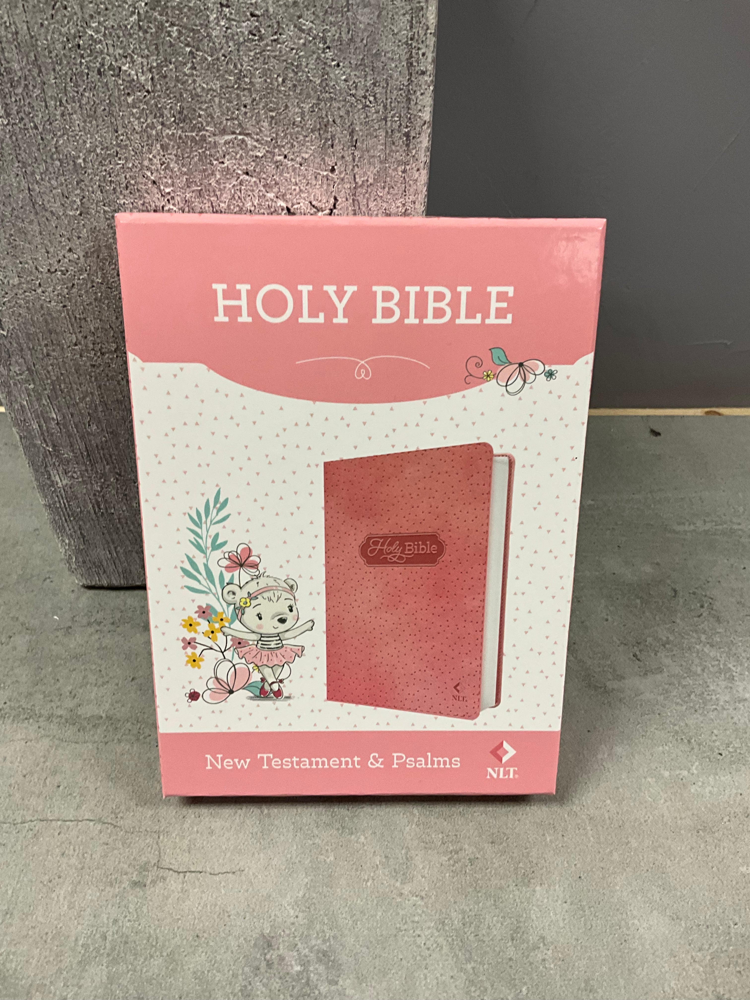 Bible NLT Infant NEW Test Fox Leather Pink