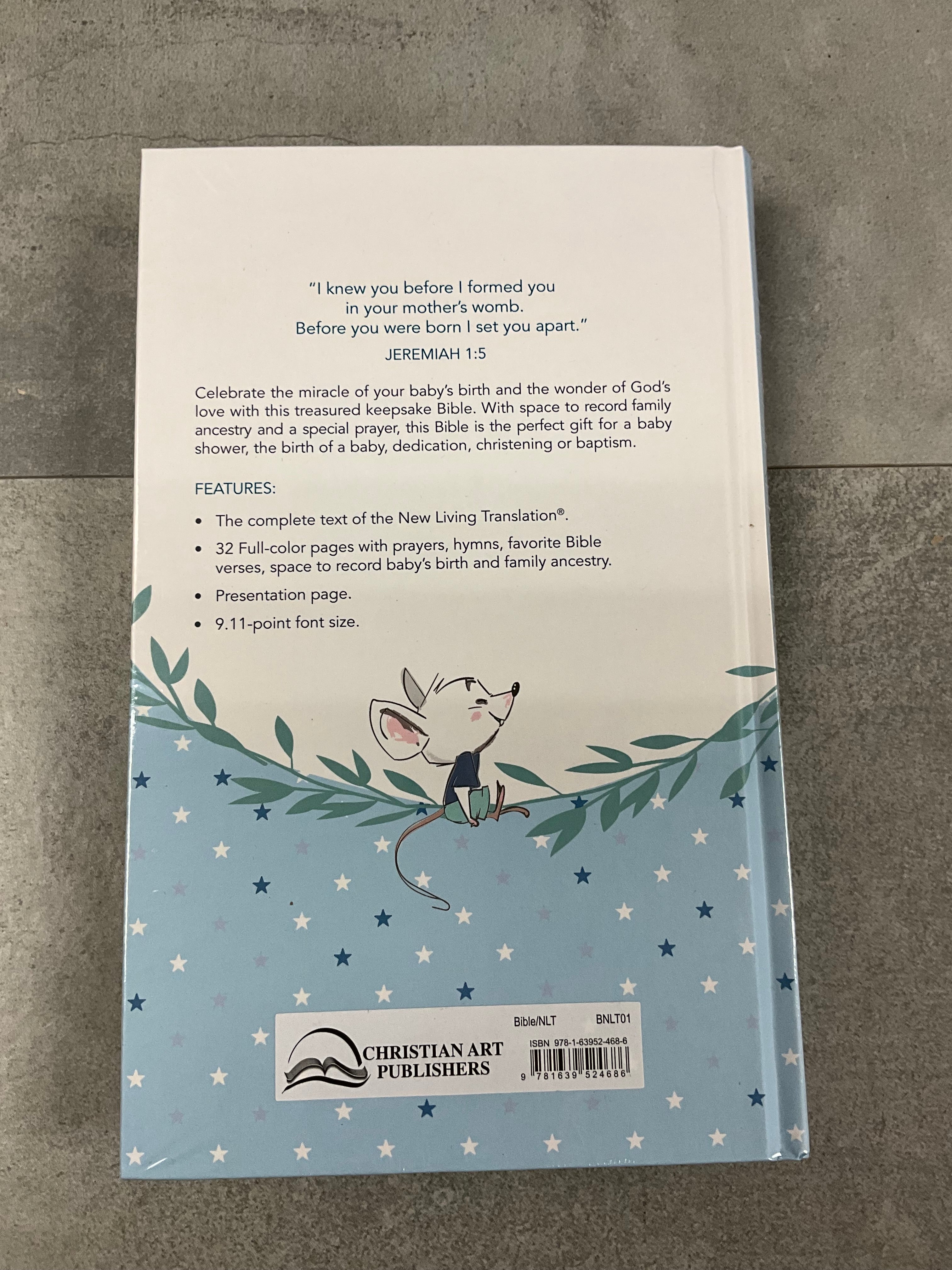 Bible NLT Infant Hardcover Blue