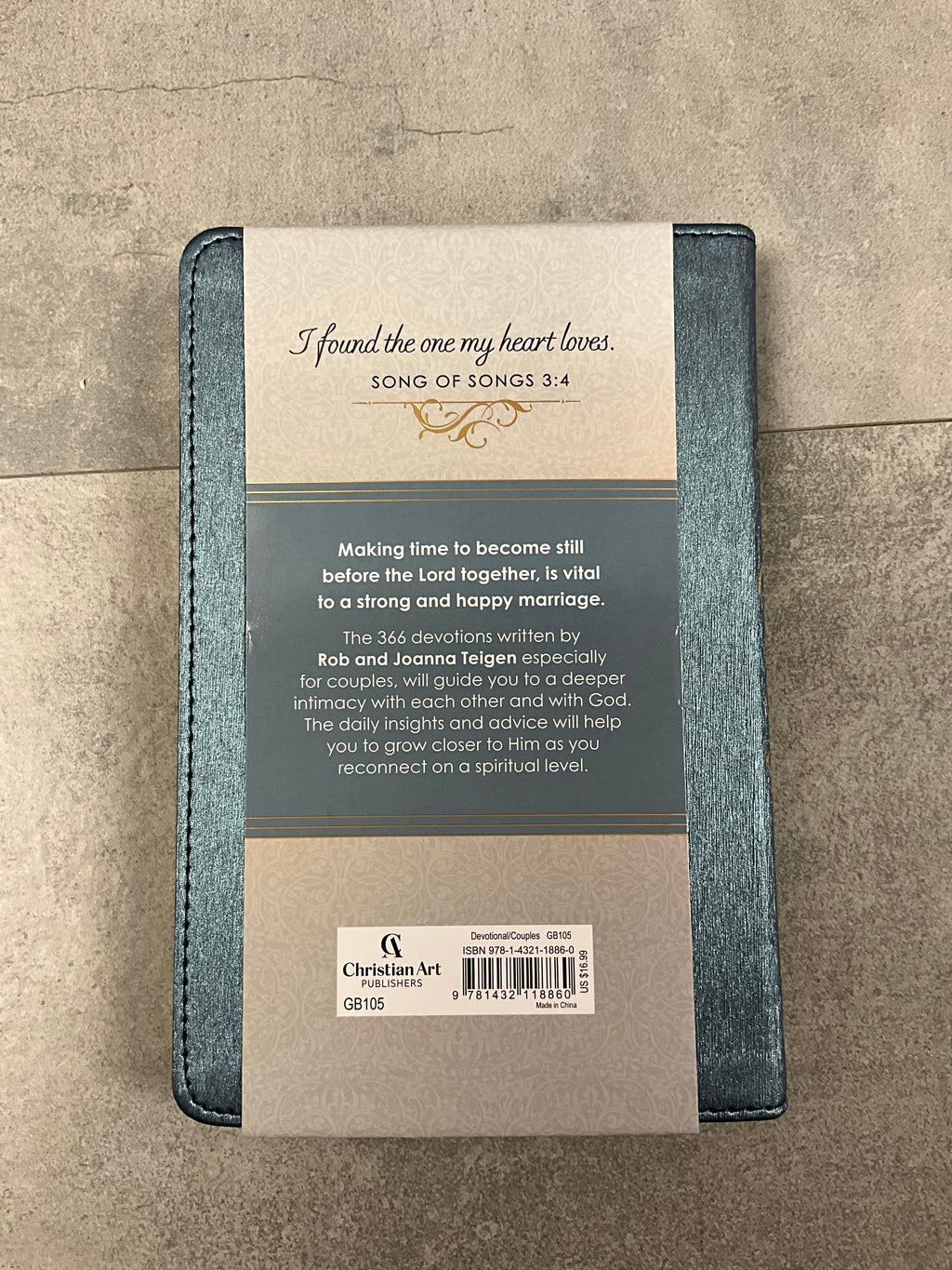 Devotional for Mr. & Mrs. Blue Faux Leather