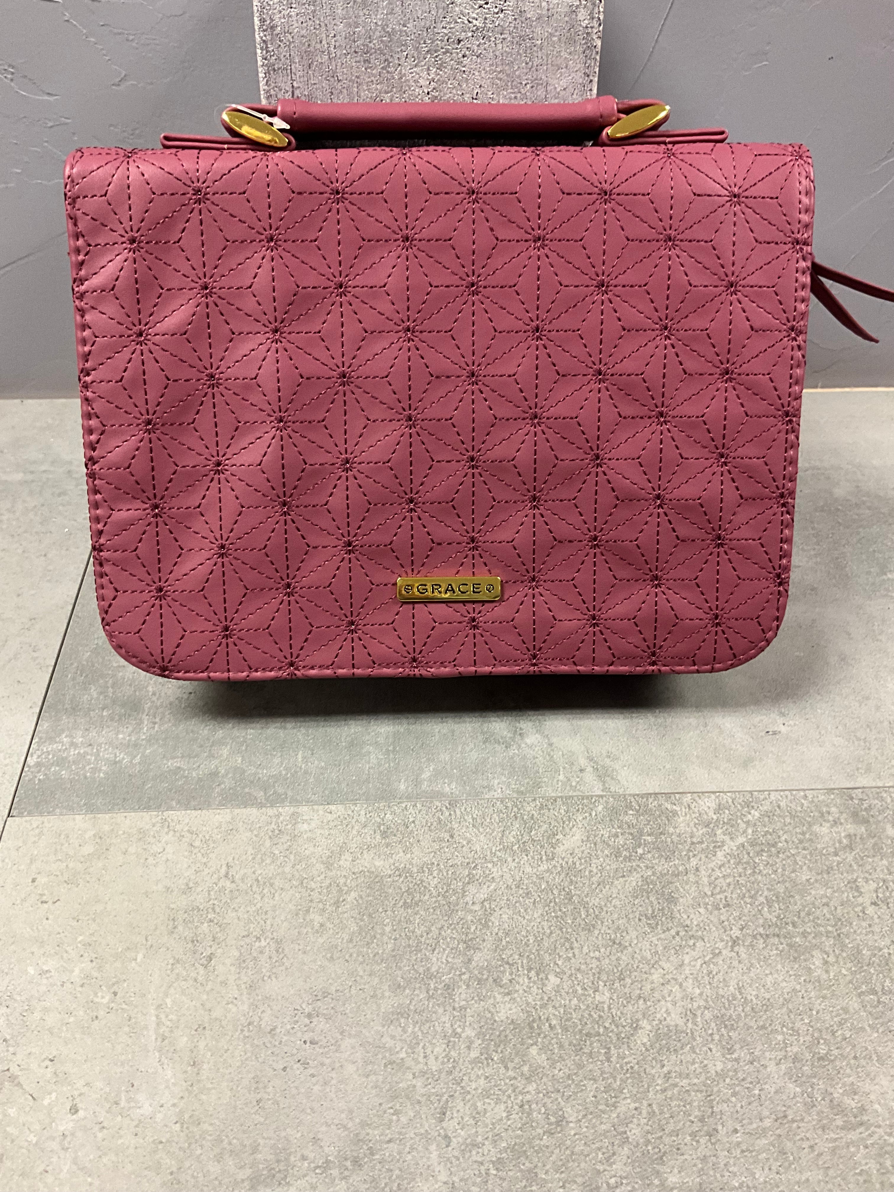 Bible Cover Fashion Pink Grace Badge