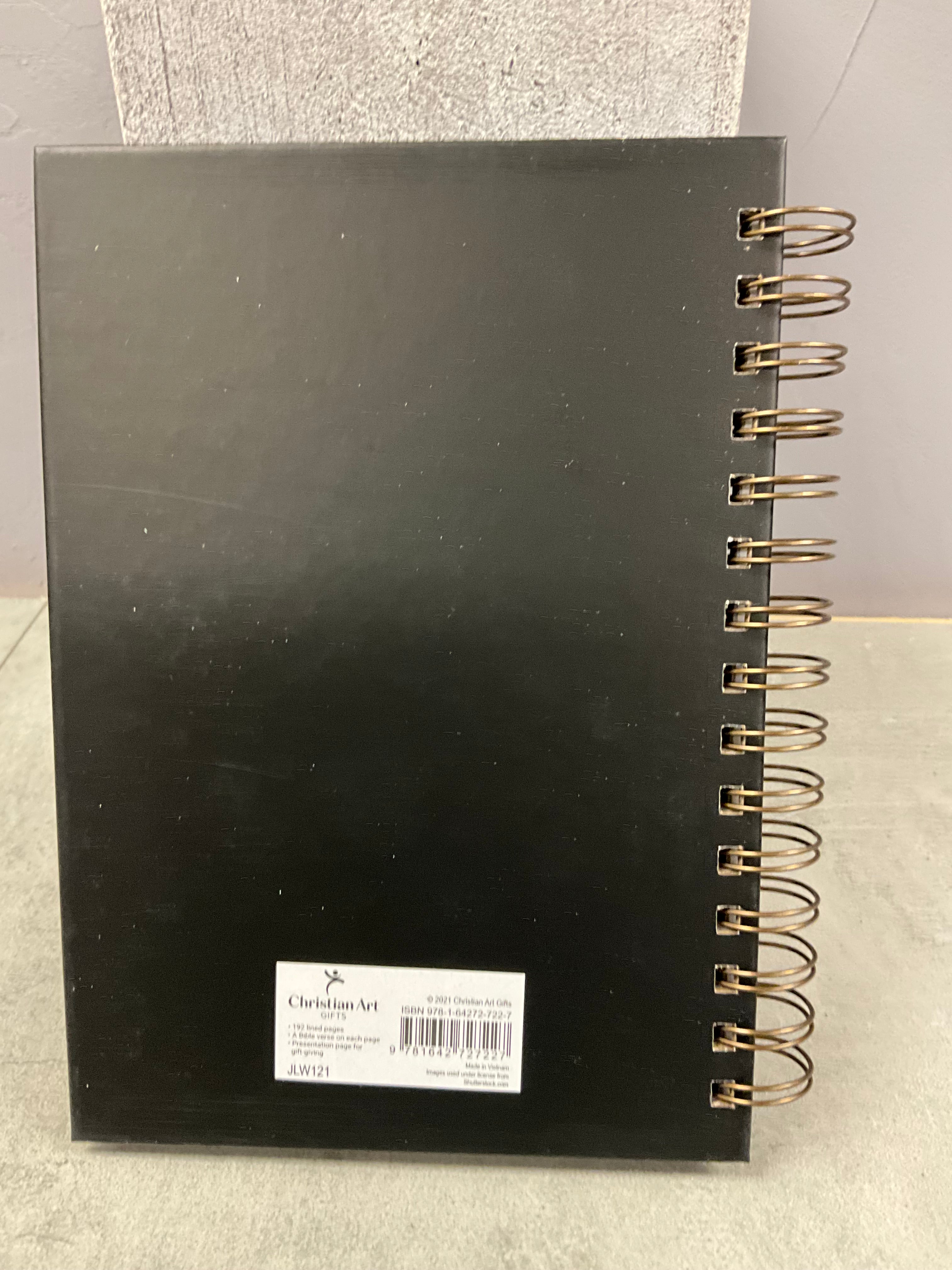Journal Spiral Bound Black and Grey Be Strong
