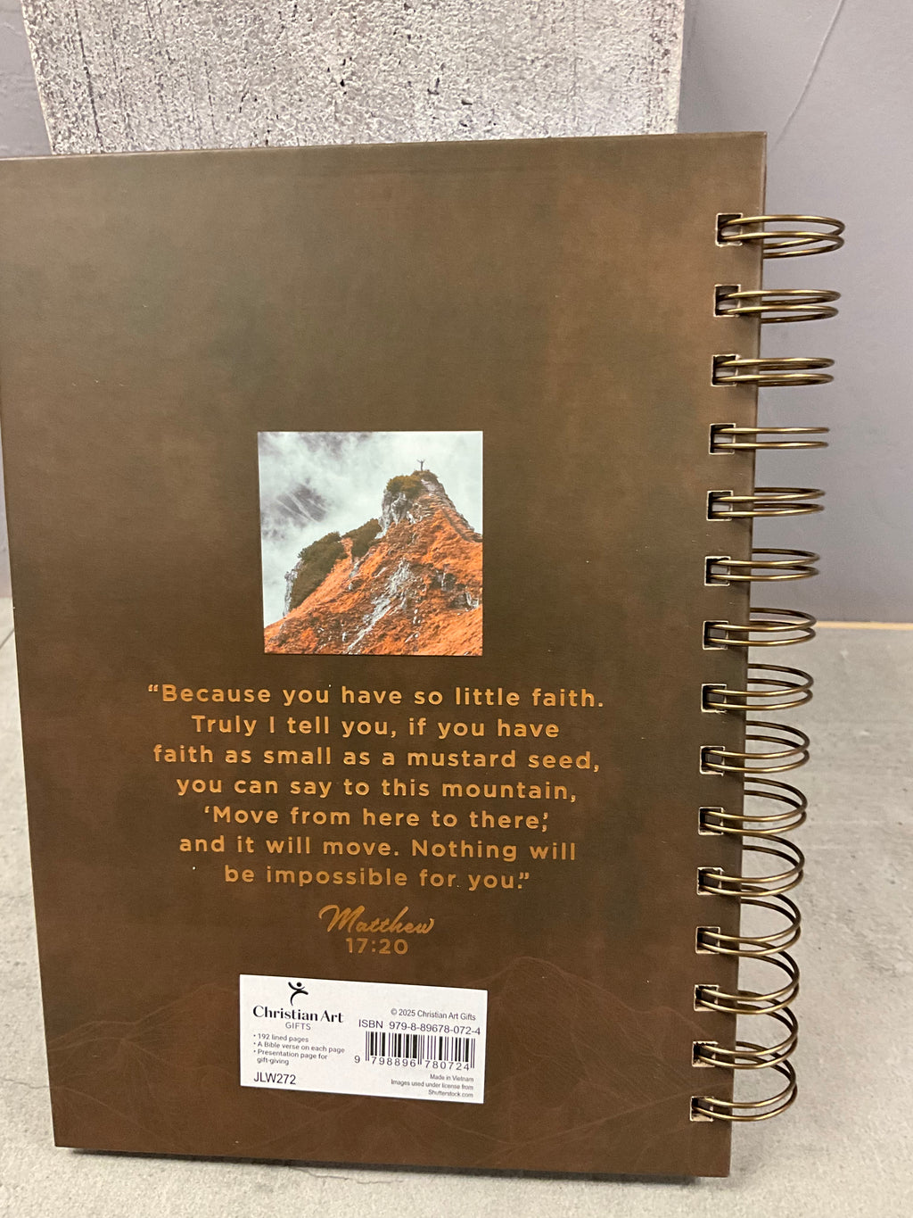Journal Spiral Bound Brown Mountain Faith