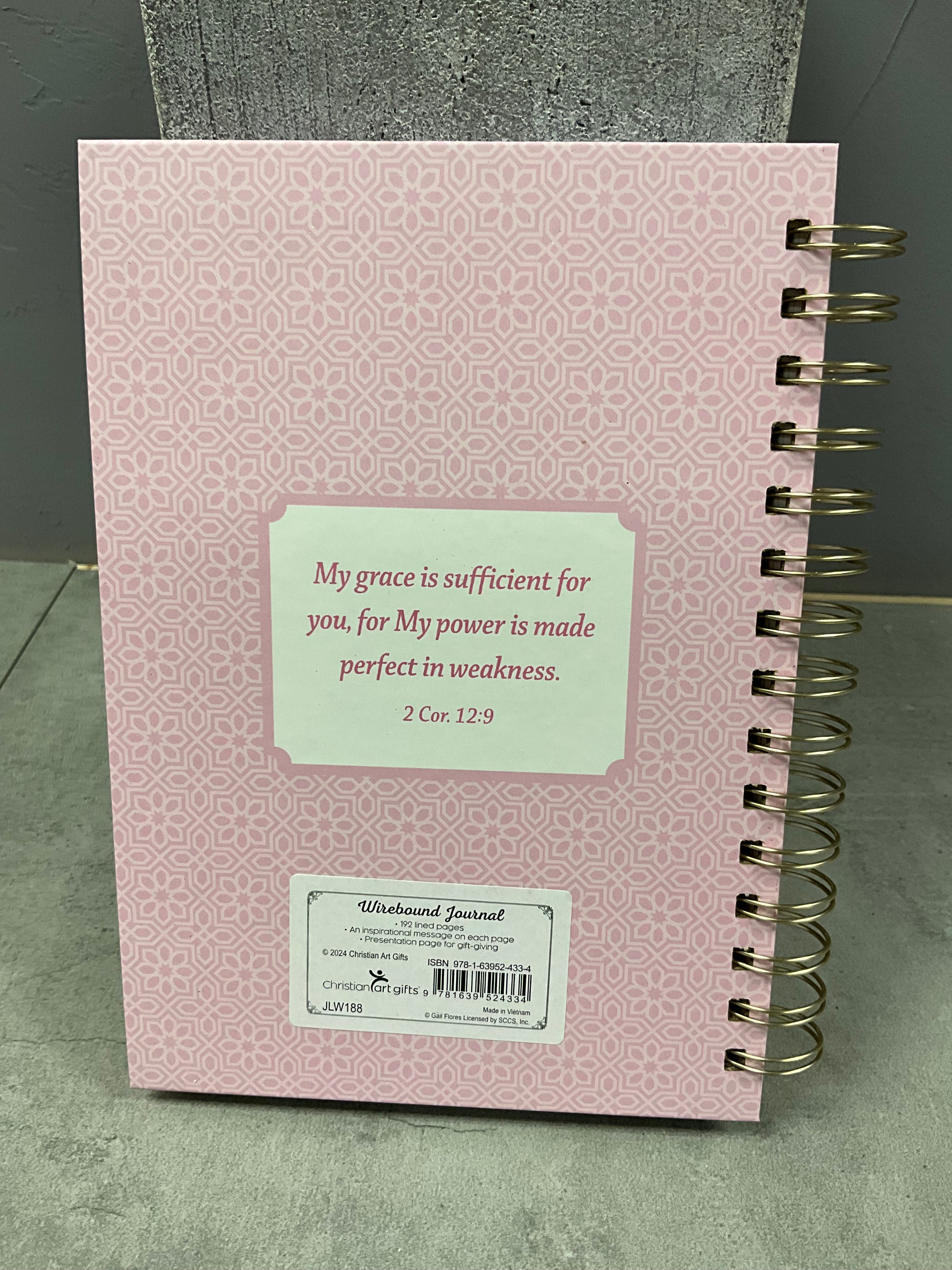 Journal Spiral Bound Pink My Grace