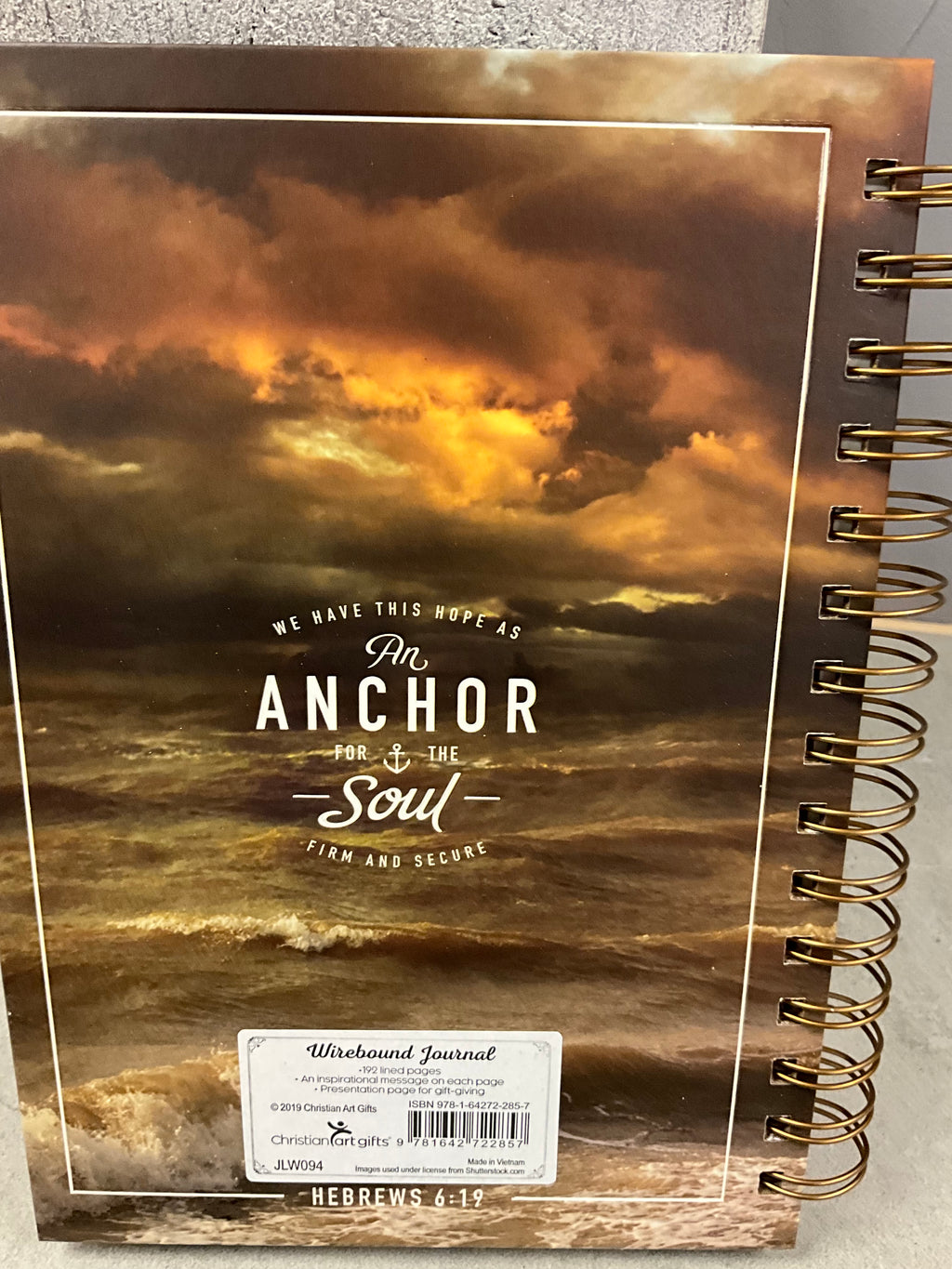 Journal Spirial Bound Ocean Anchor for the Soul