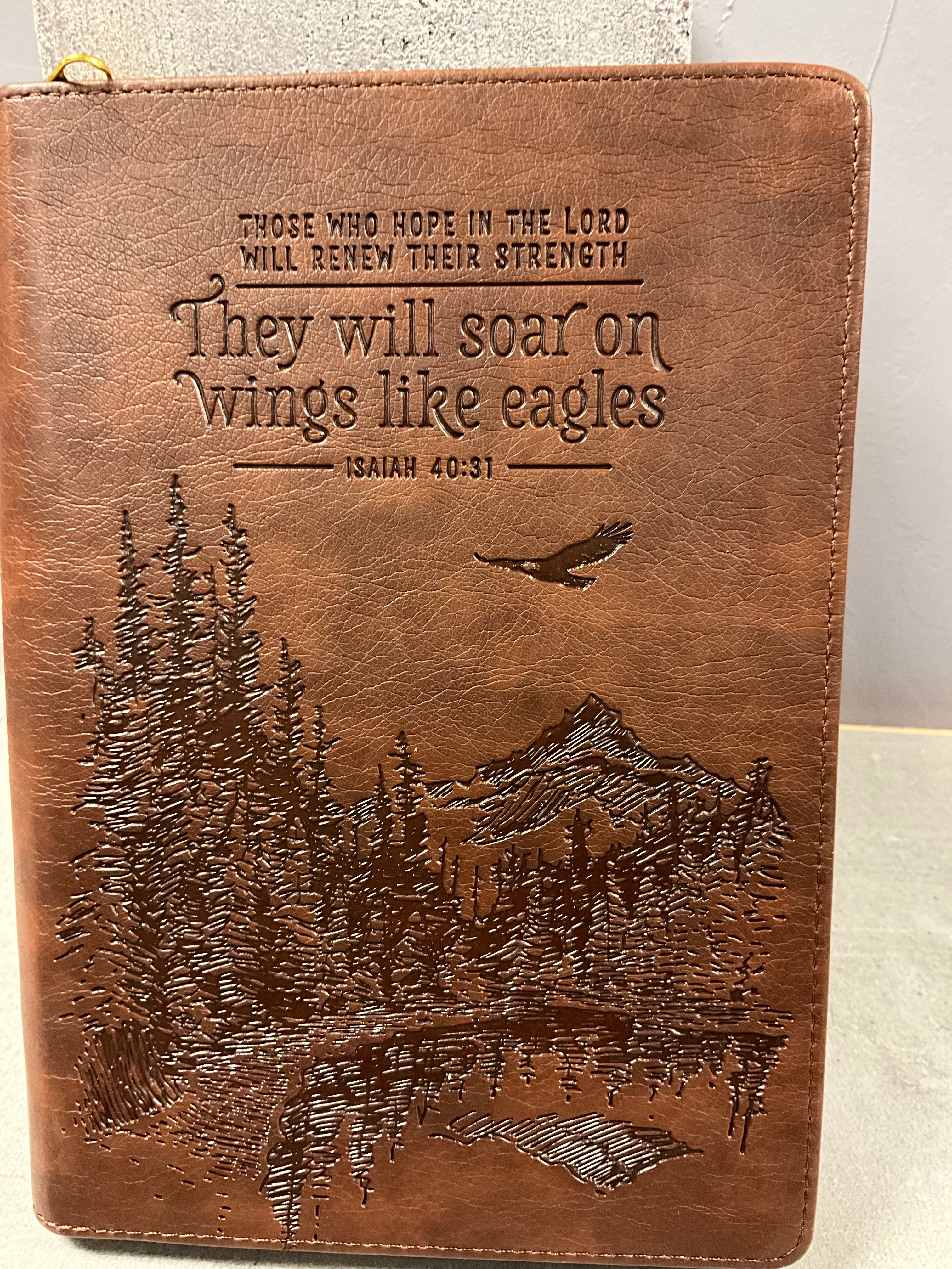 Journal Classic Zip Brown They Will Soar Isa. 40:31