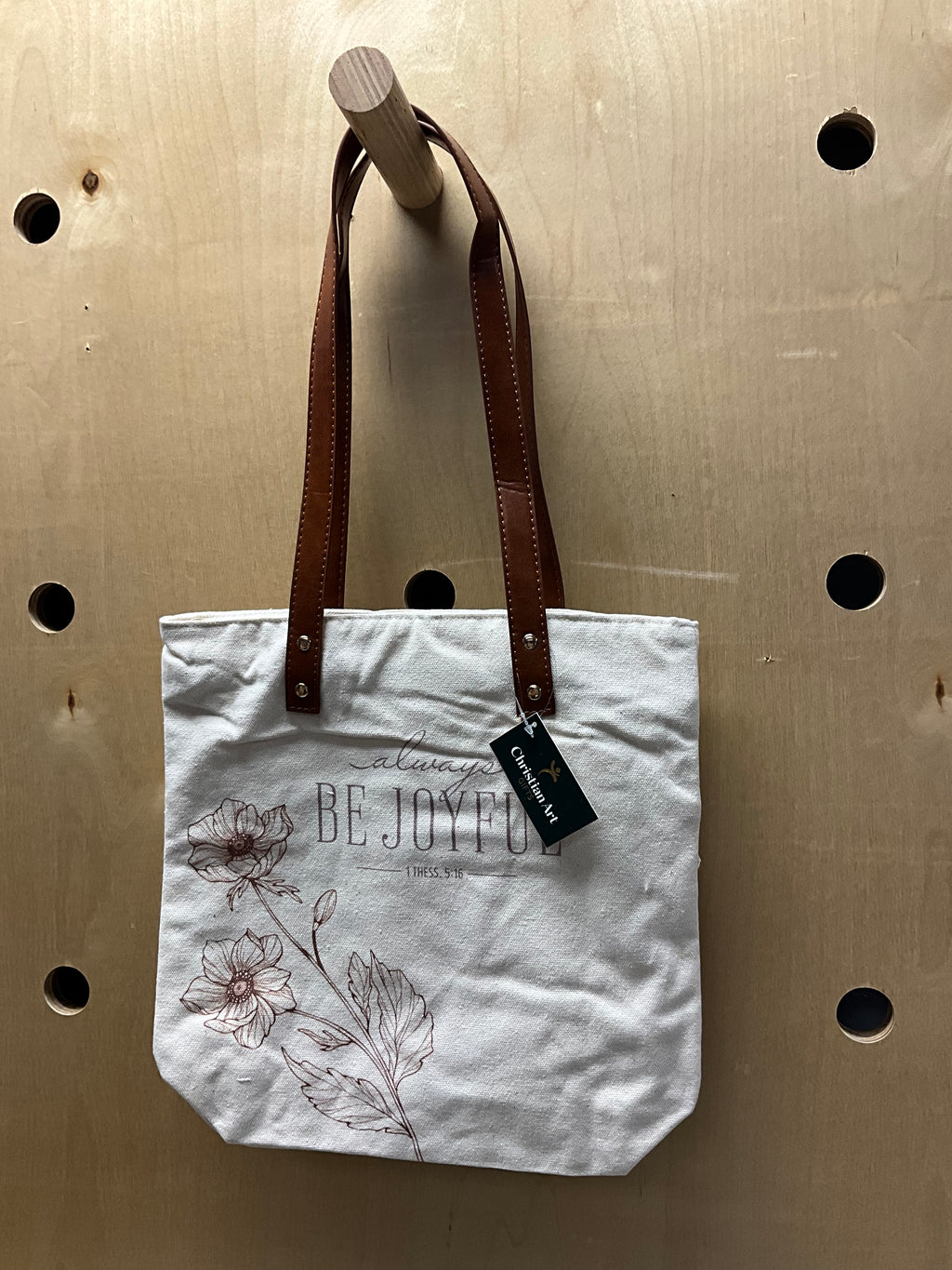 Tote Bag Canvas Be Joyful 1Thess 5:16