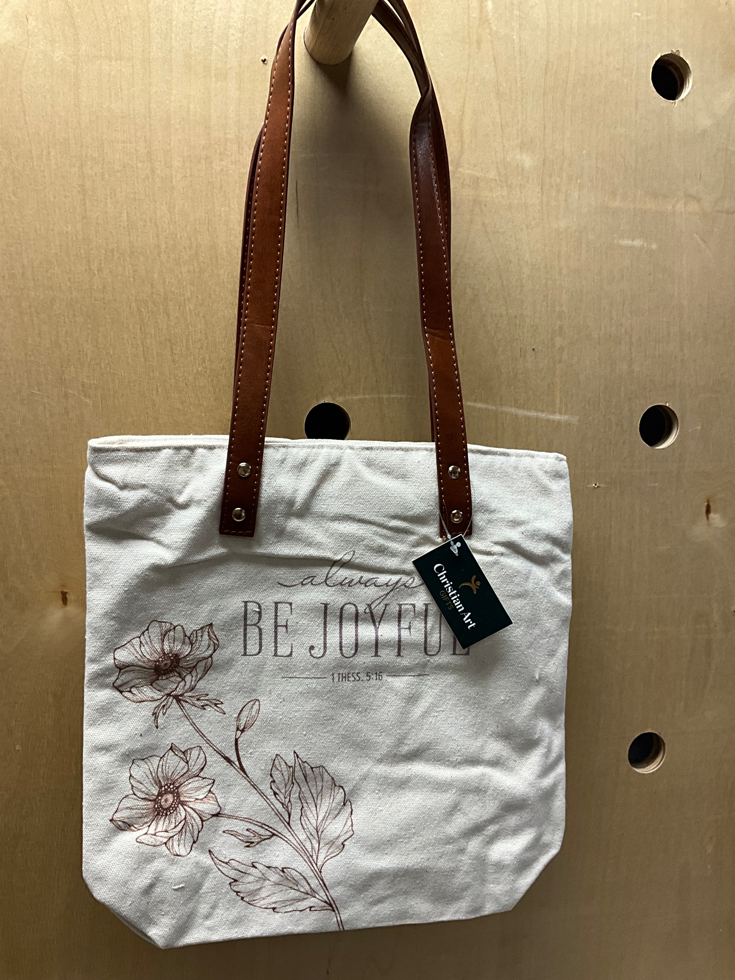 Tote Bag Canvas Be Joyful 1Thess 5:16