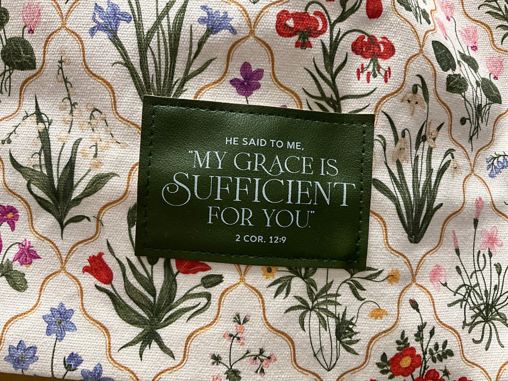 Tote Bag Canvas My Grace is Sufficient For you