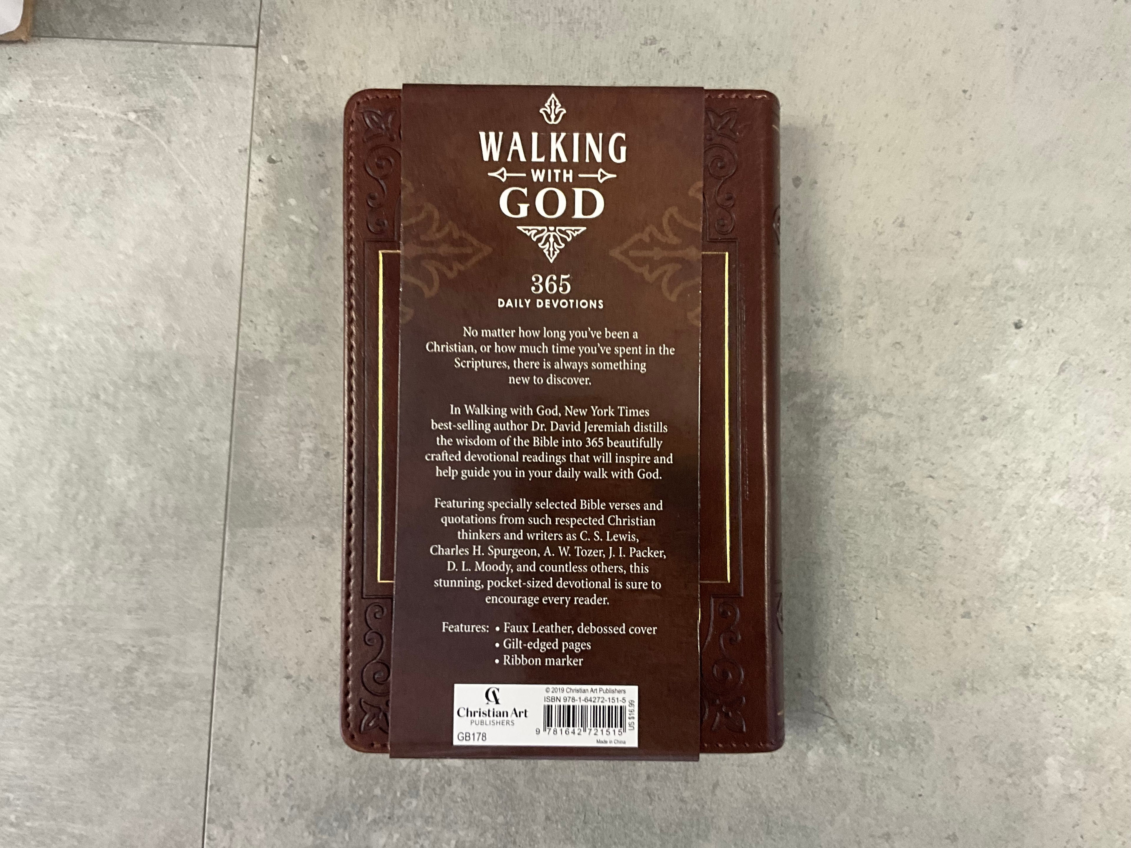 Devotional Walking with God Faux Leather