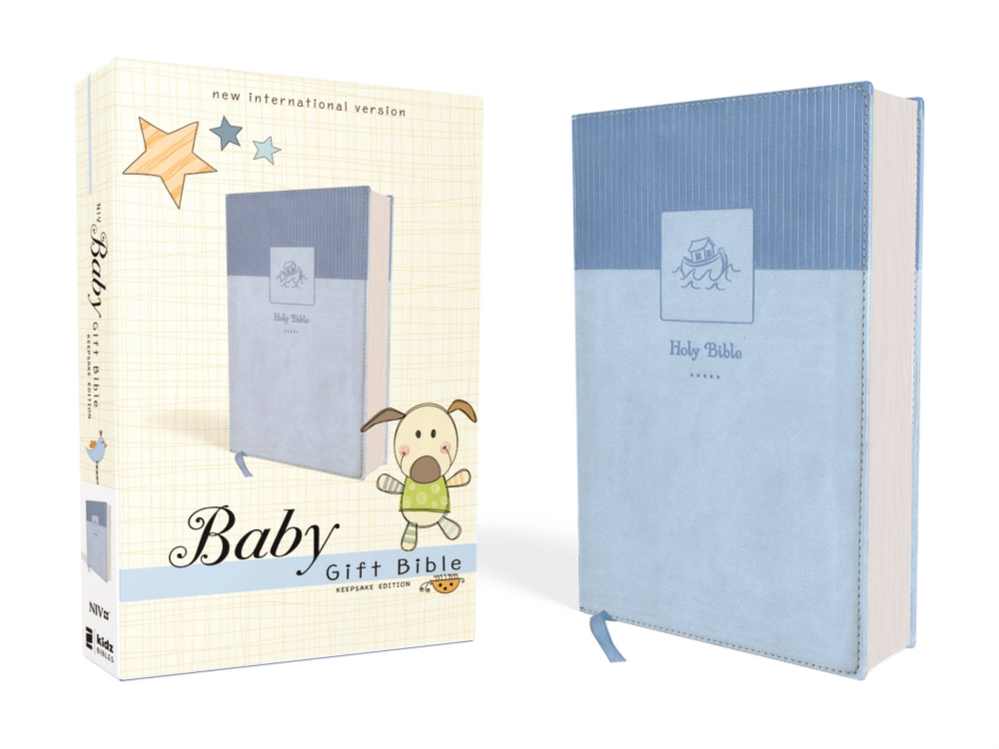 HarperCollins Christian Publishing - NIV Baby Gift Bible Leathersoft Blue (Keepsake Edition)