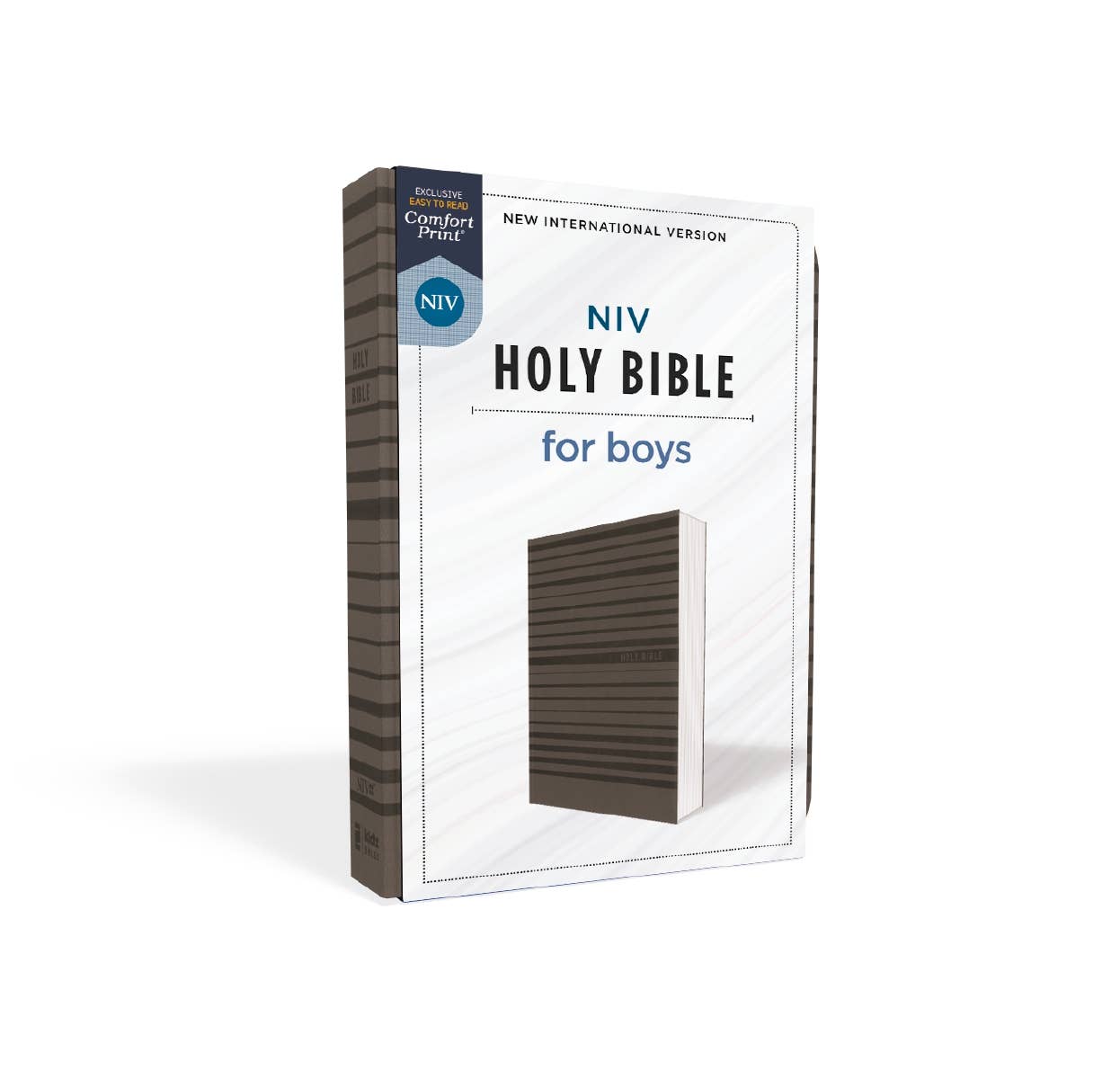 HarperCollins Christian Publishing - NIV Bible for Boys, Soft Touch Edition, Leathersoft, Gray