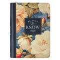 Christian Art Gifts - Journal Classic Zip Navy Be Still Ps. 46:10 New