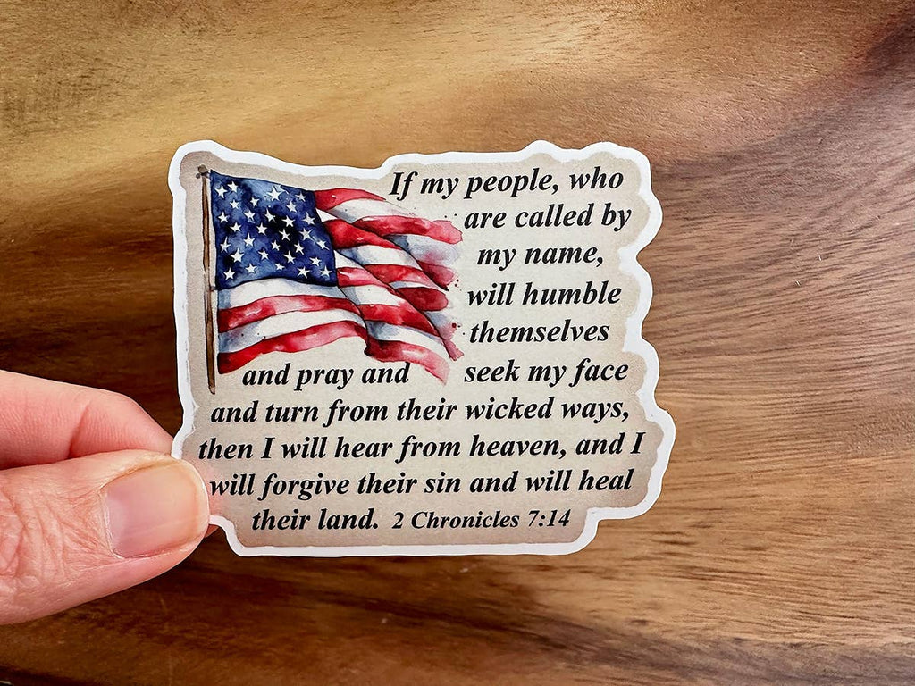 Missional Merch - I Will Heal Their Land | America | Vinyl Christian Sticker