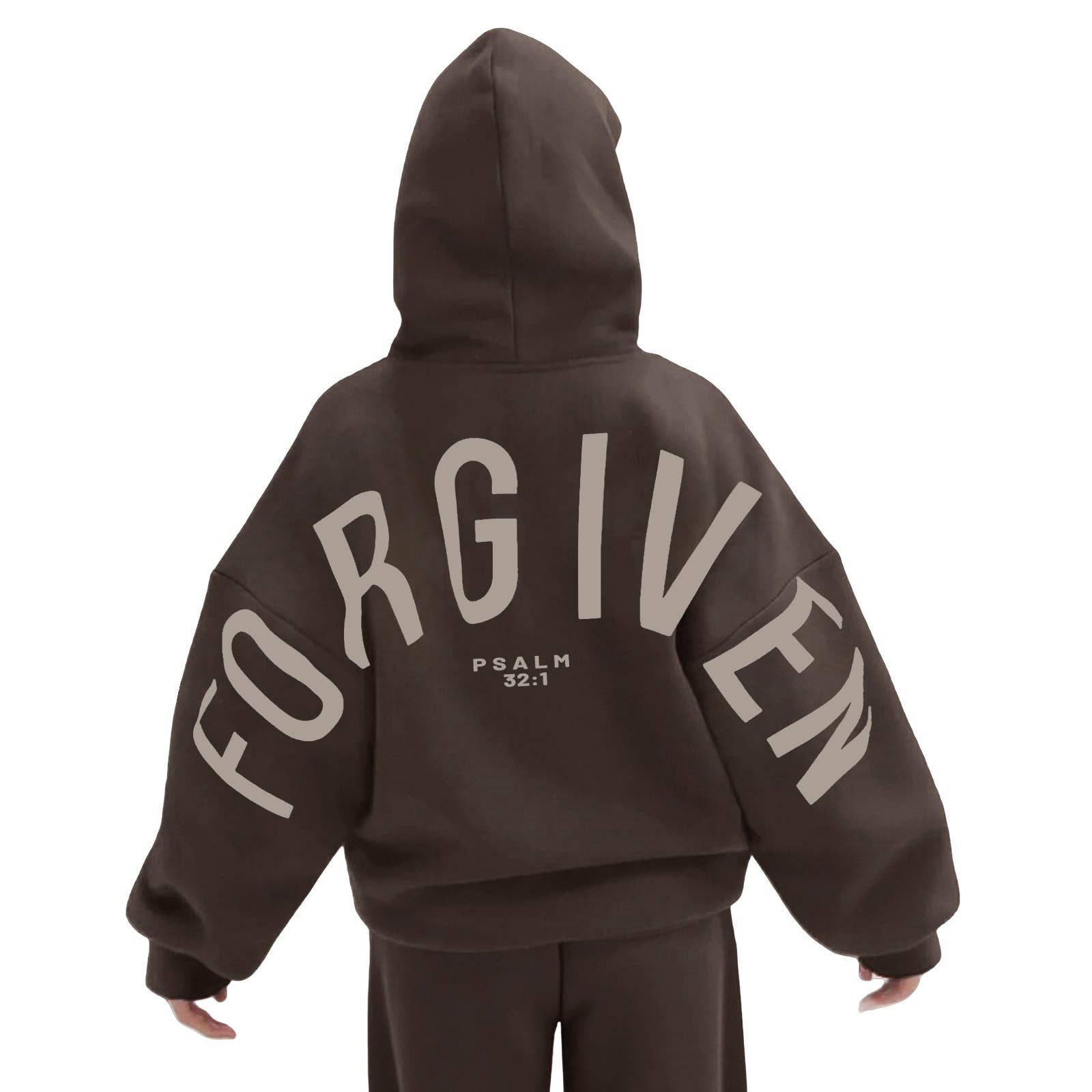 Rosa Clothing - FORGIVEN Printed Oversized Hooded Sweatshirt