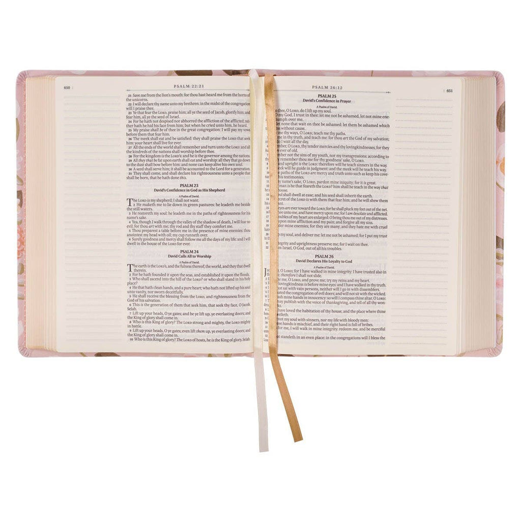 Christian Art Gifts - KJV Notetaking Bible Faux Leather Strength&Dignity Prov31:25