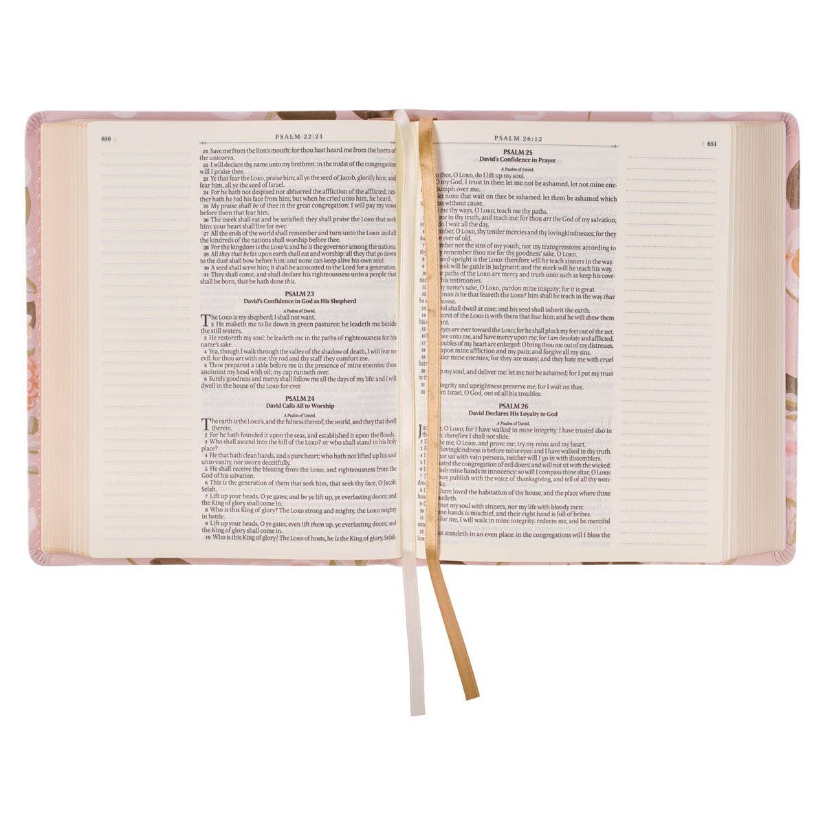 Christian Art Gifts - KJV Notetaking Bible Faux Leather Strength&Dignity Prov31:25