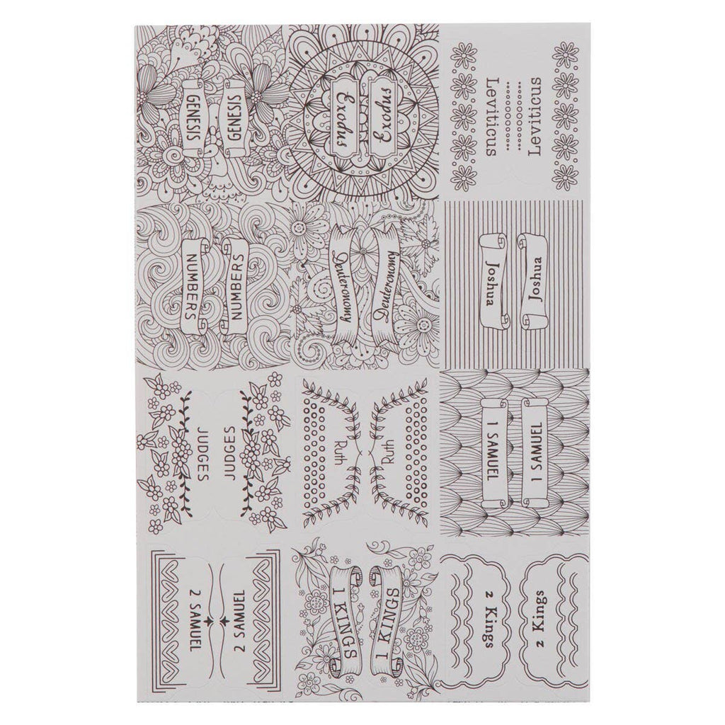 Christian Art Gifts - Bible Indexing Tabs Colorable Style 2