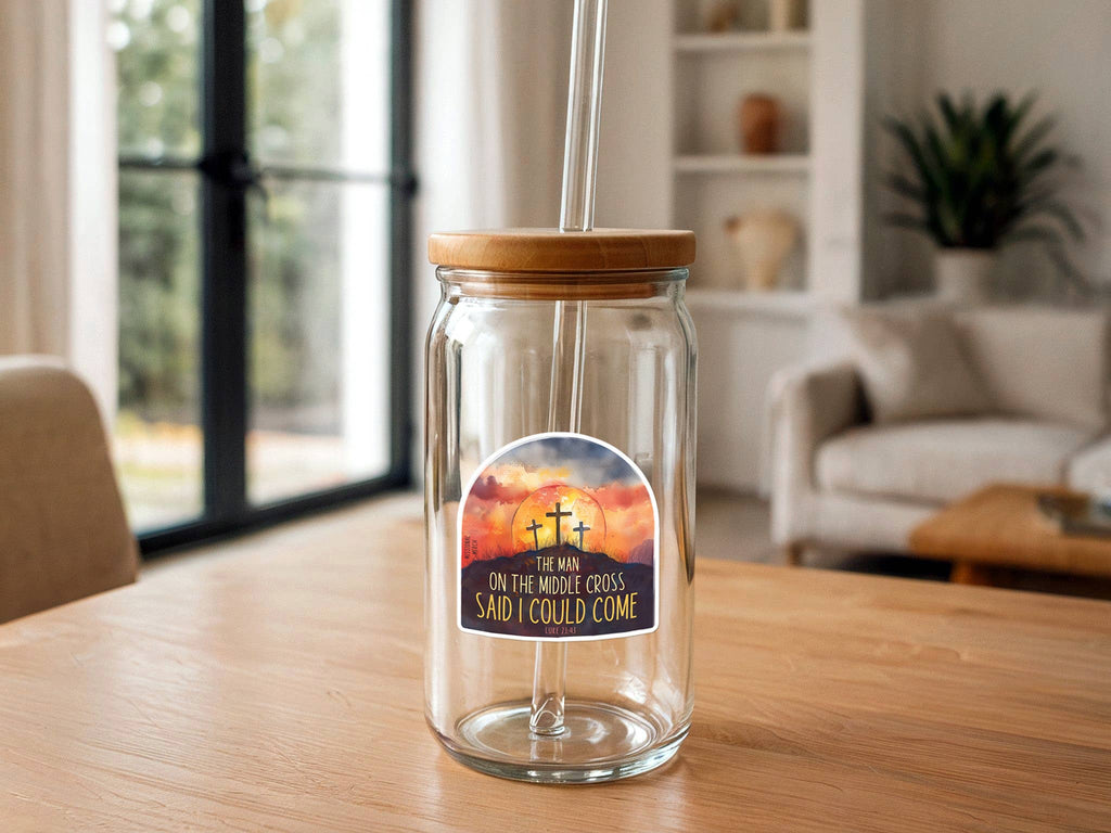 Missional Merch - The Man On The Cross | Christian Sticker | Jesus Sticker