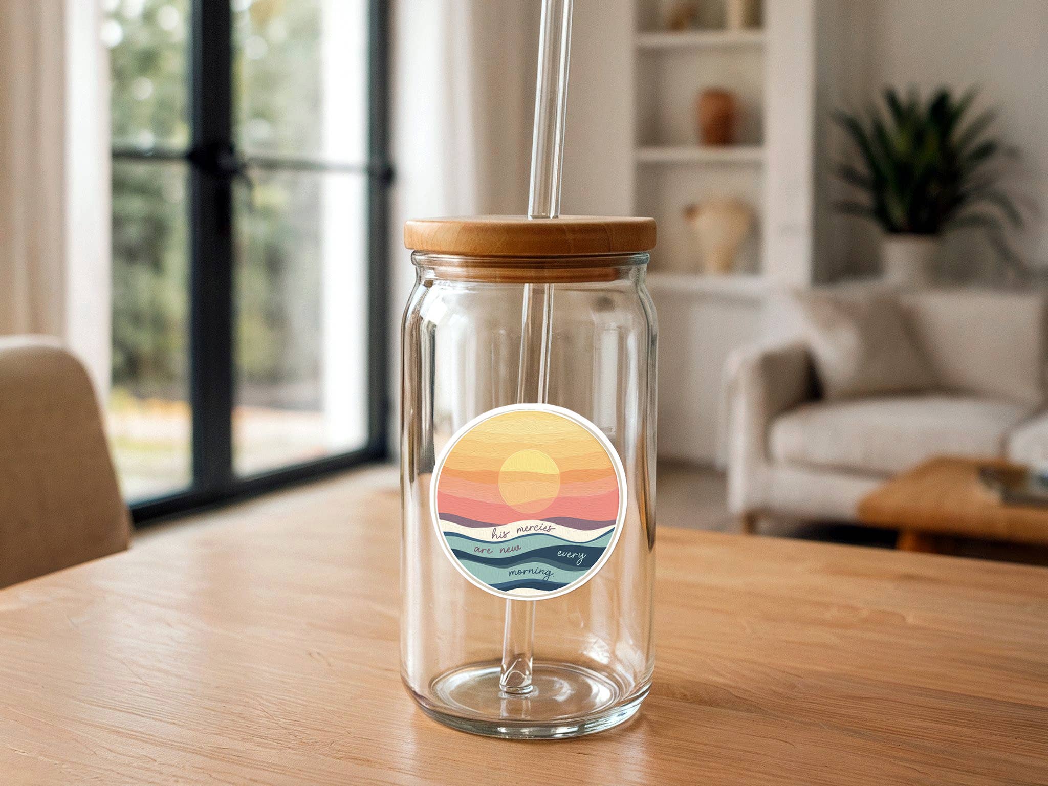 Missional Merch - His Mercies Are New Every Morning | Christian Beach Sticker