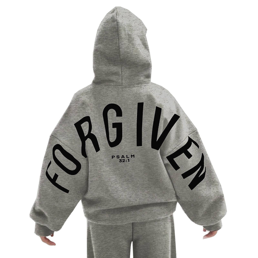 Rosa Clothing - FORGIVEN Printed Oversized Hooded Sweatshirt