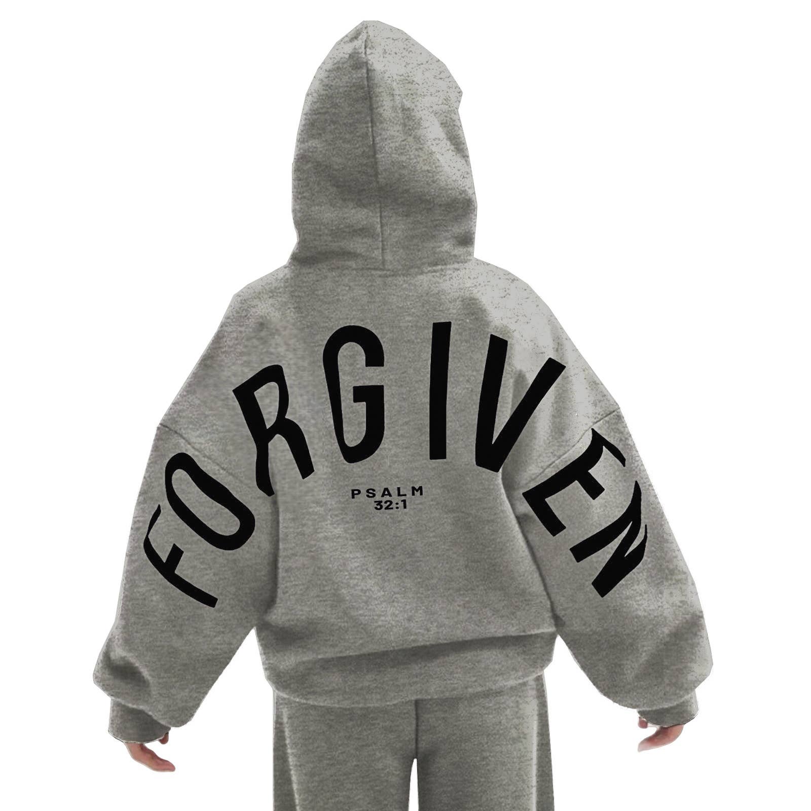 Rosa Clothing - FORGIVEN Printed Oversized Hooded Sweatshirt