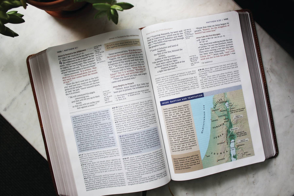 HarperCollins Christian Publishing - NIV Application Bible Leathersoft Brown Red Letter