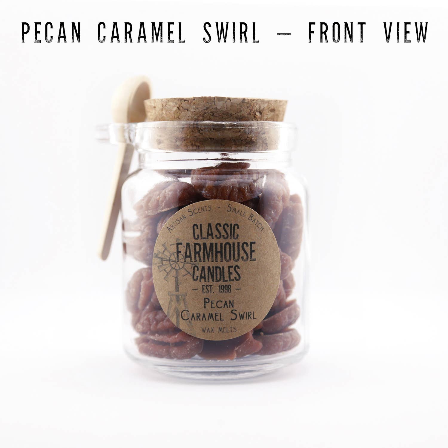 Classic Farmhouse Candles - NEW! Classic Wax Melt Jar - Pecan Caramel Swirl