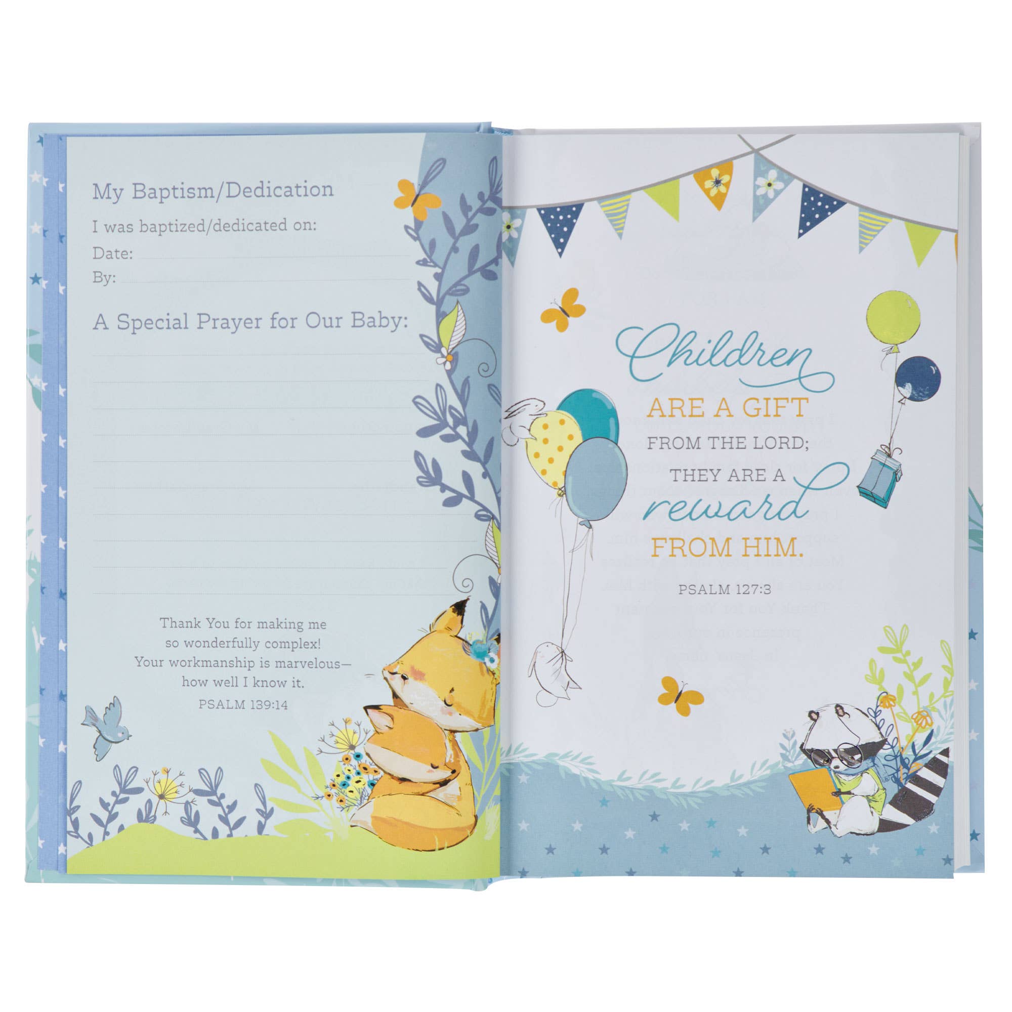Christian Art Gifts - Bible NLT Infant Hardcover, Blue