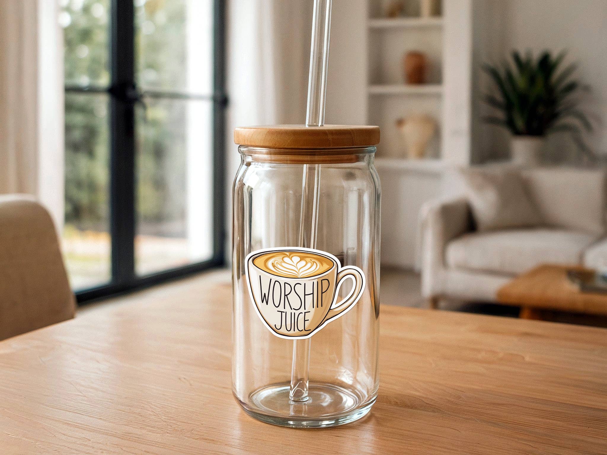 Missional Merch - Worship Juice | Christian Sticker | Coffee Lover