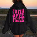 Rosa Clothing - "Faith Over Fear" Letter Print Hoodie
