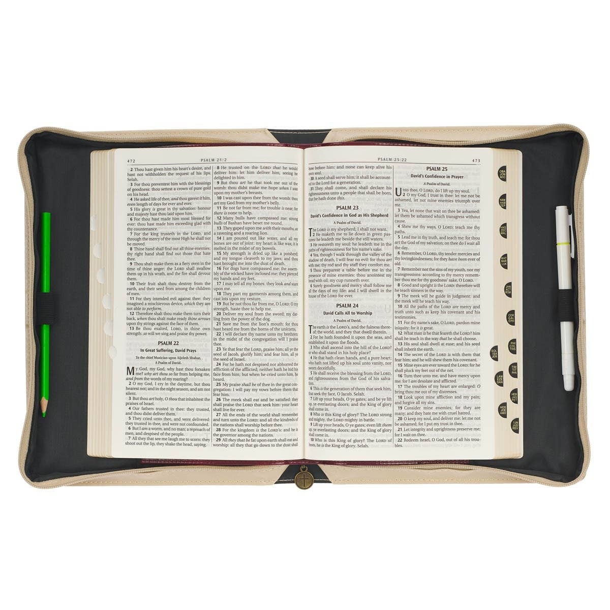 Christian Art Gifts - Bible Cover Fashion Taupe/Butterfly Printed Hope Isa 40:31 M