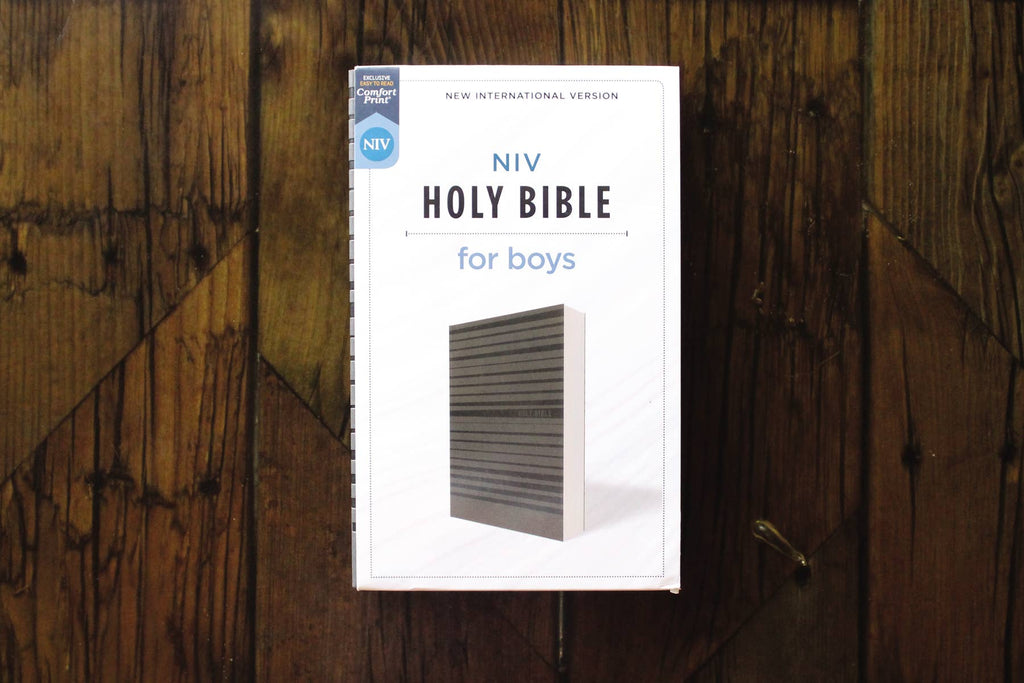 HarperCollins Christian Publishing - NIV Bible for Boys, Soft Touch Edition, Leathersoft, Gray