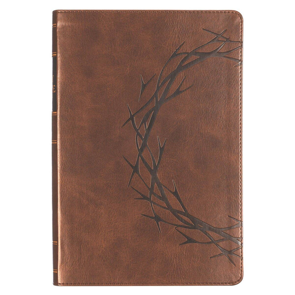 Christian Art Gifts - KJV Bible Giant Print Full-size Faux Leather, Crown/Amazing