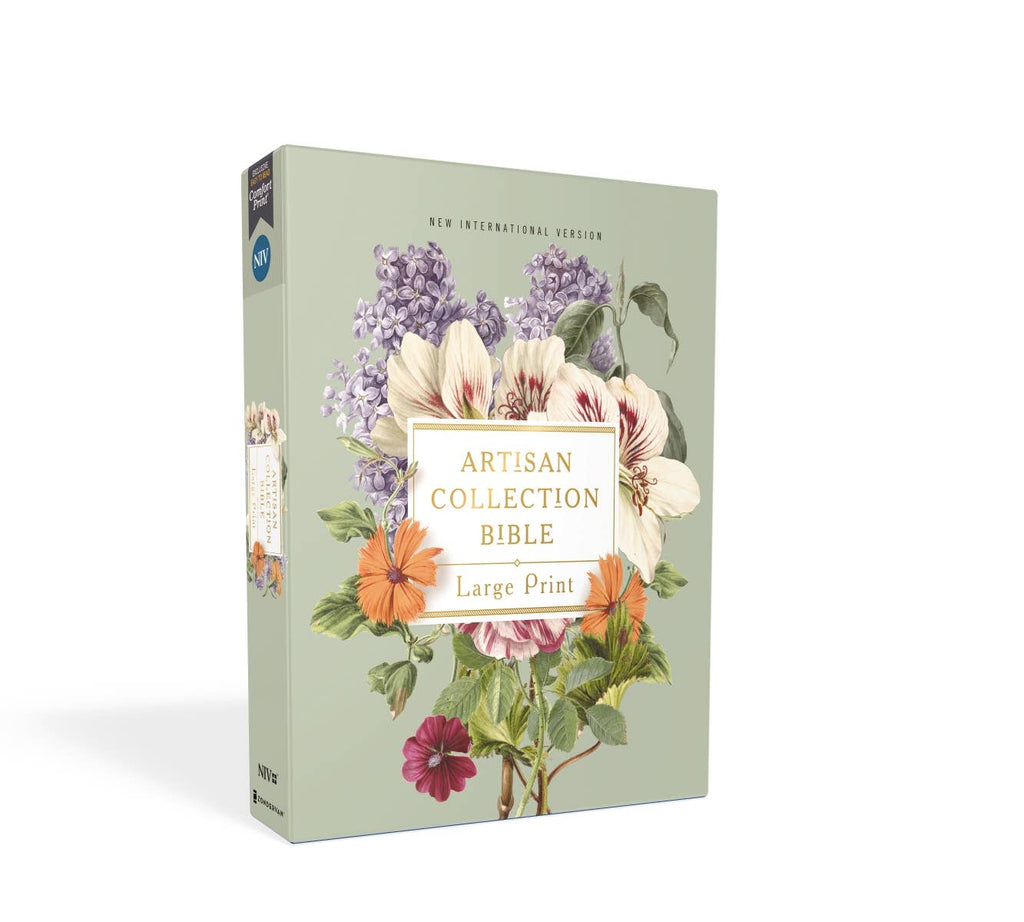 HarperCollins Christian Publishing - NIV Artisan Collection Bible LP Leathersoft Sage Floral
