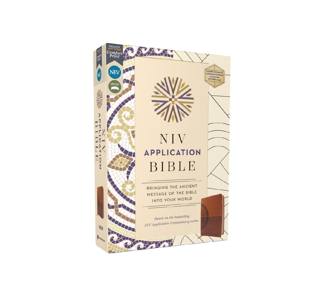 HarperCollins Christian Publishing - NIV Application Bible Leathersoft Brown Red Letter