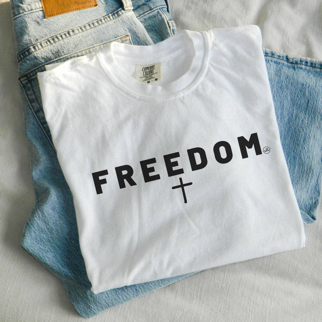 Never Lose Hope Designs - Freedom Cross Christian Tee