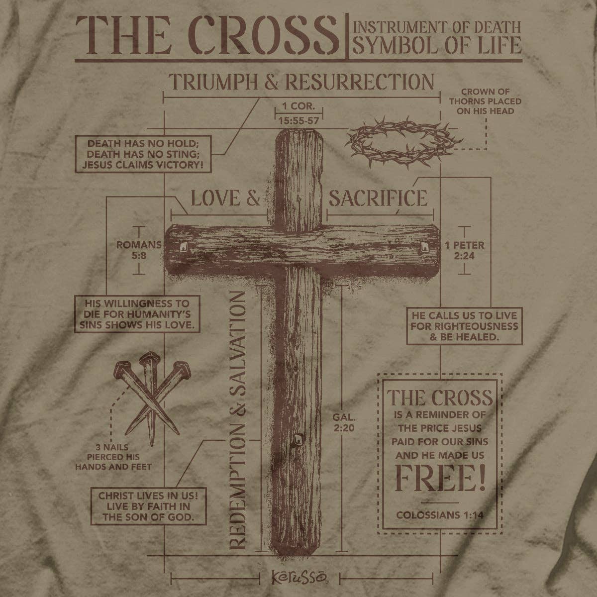 Kerusso - Kerusso Christian T-Shirt The Cross
