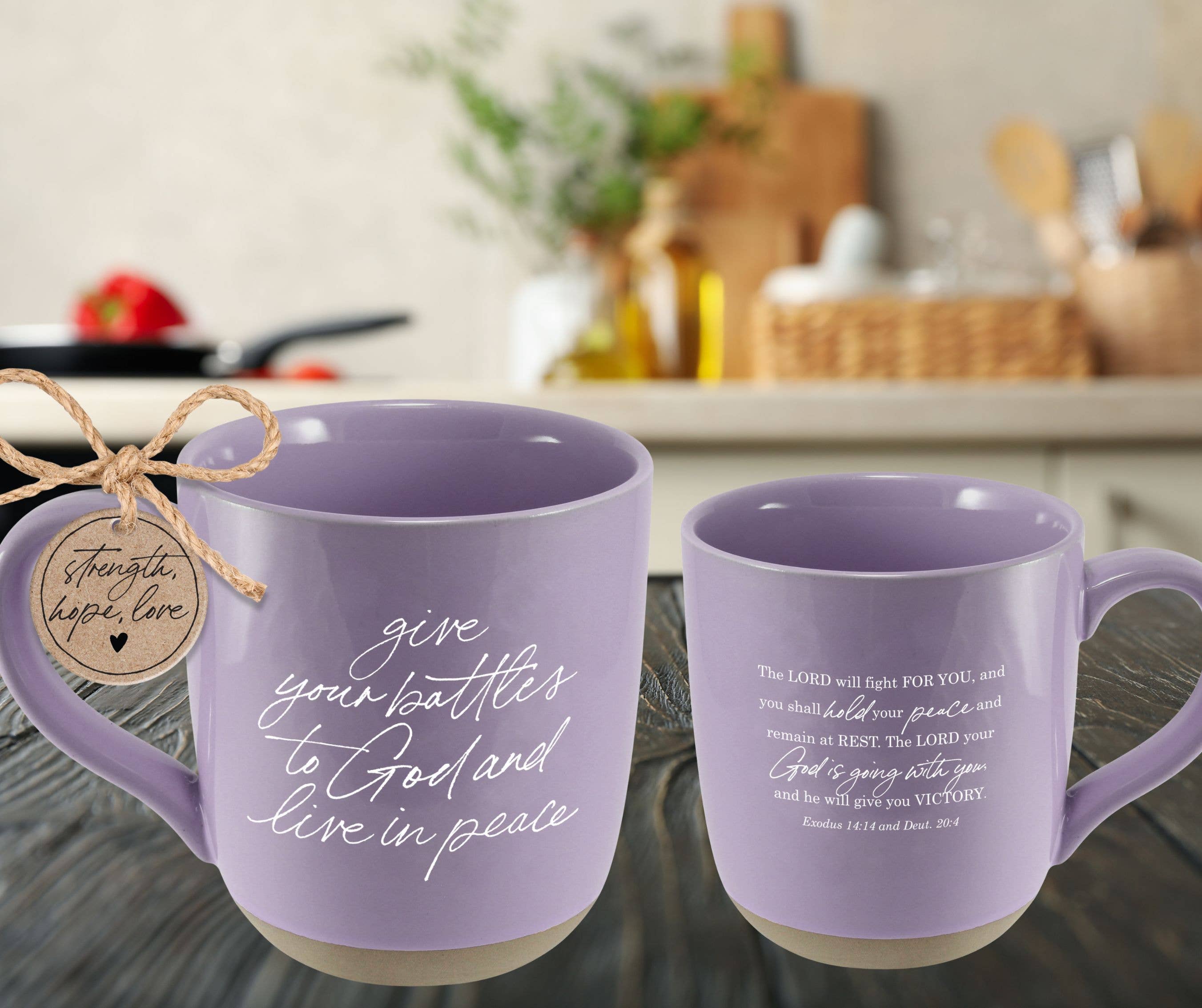 Dicksons - LCP Mug Give Your Battles To God Purple