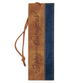 Christian Art Gifts - Bookmark Faux Leather Be Strong & Courageous Josh. 1:9