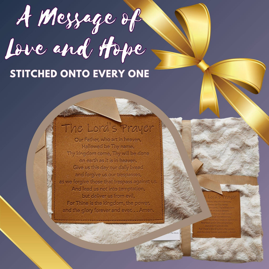 Duke Imports - "The Lord's Prayer" 1-Ply Faux Fur Patch Throw 50"x60"